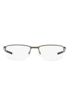 Oakley Socket 5.5 56mm Semi Rimless Rectangular Optical Glasses In Pewter