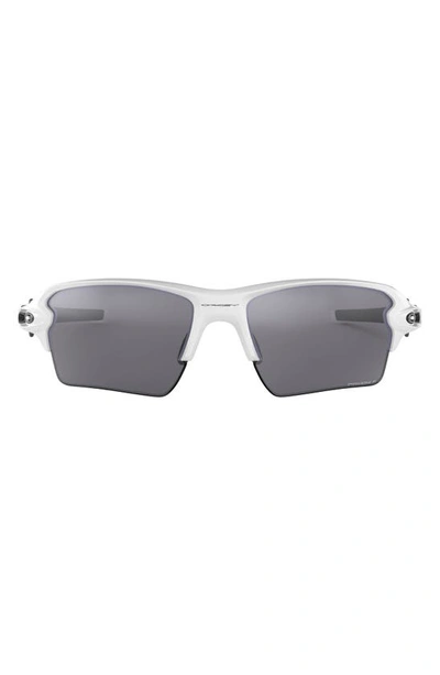 Oakley Flak 2.0 Xl 59mm Polarized Sunglasses In White