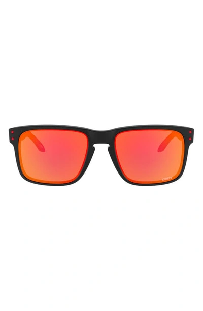 Oakley Kanas City Chiefs Holbrook 57mm Polarized Square Sunglasses In Black