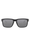 Oakley 56mm Polarized Rectangular Sunglasses In Black