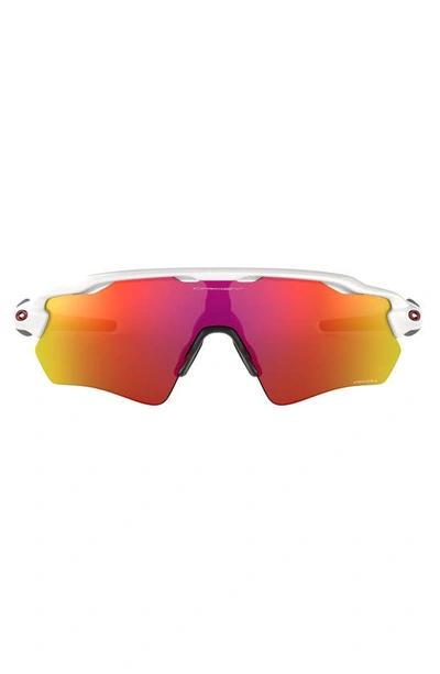 Oakley Radar® Ev Path® 138mm Prizm™ Wrap Sunglasses In White