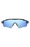 Oakley Radar® Ev Path® 38mm Polarized Prizm™ Wrap Sunglasses In Black