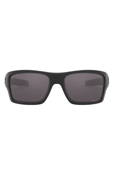 Oakley Turbine 65mm Polarized Sunglasses In Rubber Black