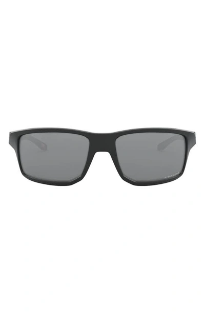 Oakley Gibston 61mm Wrap Sunglasses In Matte Black