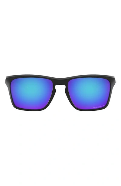 Oakley Sylas 58mm Prizm™ Polarized Keyhole Sunglasses In Solid Black