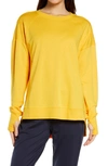 Sweaty Betty Essentials Cotton Sweatshirt In Golden Yellow