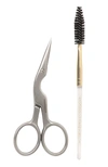 TWEEZERMAN BROW SHAPING SCISSORS & BRUSH DUO,038097291407