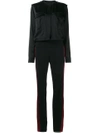 Haider Ackermann Jumpsuit With Contrast Red Stripe In Black