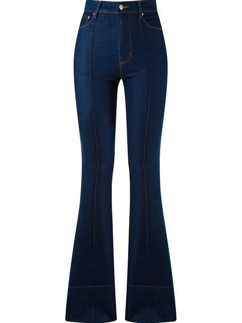 dark blue flare jeans
