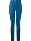 Amapô Five Pocket Skinny Jeans In Blue