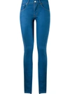 Amapô Five Pocket Skinny Jeans In Blue