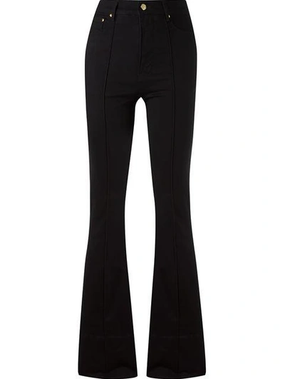 Amapô High Waist Flared Jeans In Black