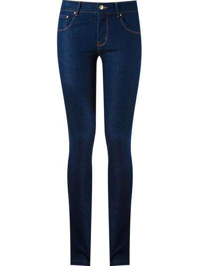 Amapô Five Pocket Skinny Jeans In Blue