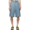 LOEWE BLUE PAULA'S IBIZA DENIM MOON CALENDAR SHORTS