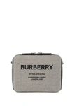 BURBERRY BURBERRY MEN'S GREY COTTON MESSENGER BAG,8038258 UNI