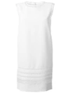 ERMANNO SCERVINO ERMANNO SCERVINO LACE DETAIL SHIFT DRESS - WHITE,D282Q801PKD11447606