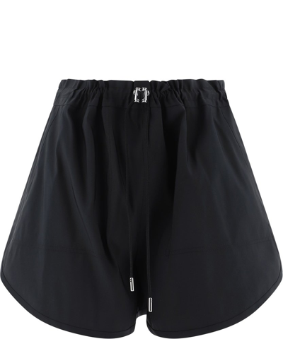 Alexander Mcqueen Elasticated Waist Drawstring Shorts In Black