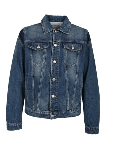 Alexander Mcqueen Logo-embossed Denim Jacket In Blue