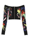 BALMAIN BALMAIN ABSTRACT PATTERNED KNIT CROP TOP