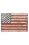 Willow Row Distressed Iron American Flag Wall Decor In Red