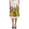 BOUTIQUE MOSCHINO BOUTIQUE MOSCHINO FRUIT PRINT PLEATED SKIRT