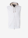 BRUNELLO CUCINELLI BRUNELLO CUCINELLI HOODED ZIPPED VEST