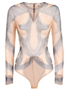 BURBERRY BURBERRY MERMAID TAIL PRINT TULLE BODYSUIT