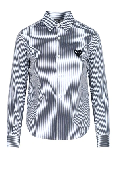 Comme Des Garçons Play Striped Shirt In Multi