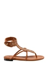 FENDI FENDI FF WOVEN THONG SANDALS