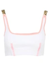 Gcds Chain-link Strap Cropped Tank In White