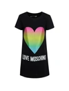 LOVE MOSCHINO LOVE MOSCHINO GRAPHIC HEART PRINT MINI DRESS