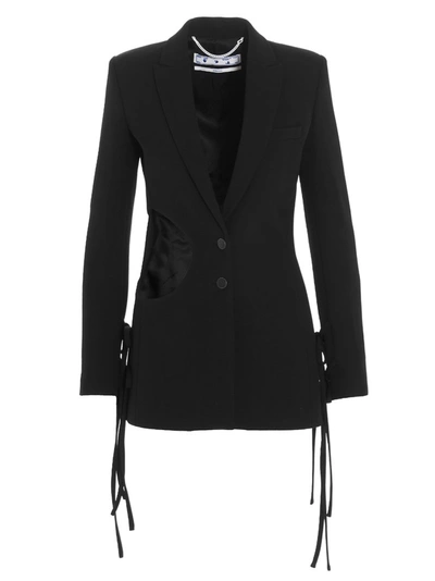 Off-white Cut Out Blazer In Black