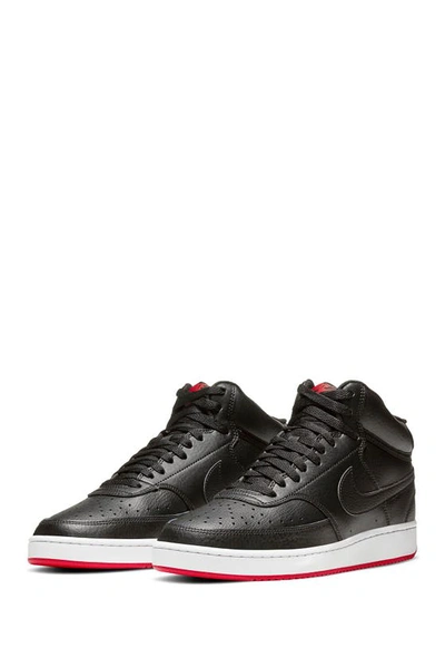 Nike Court Vision Mid Sneaker In 005 Black/black