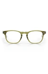 Eyebobs Old Sport 48mm Rectangular Reading Glasses In Olive Crystal/ Clear