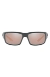 Costa Del Mar 59mm Wraparound Sunglasses In Opal Grey