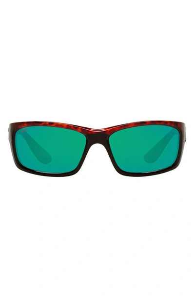Costa Del Mar 62mm Waypoint Rectangluar Polaraized Sunglasses In Copper Tortoise
