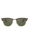 Ray Ban Clubmaster Tortoiseshell Sunglasses In Red   / Green