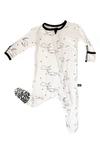 Peregrinewear Babies' Print Fitted One-piece Pajamas In Black/ White