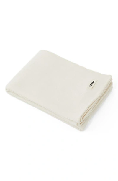 Tekla Virgin Wool Blanket In Snow White