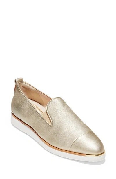 Cole Haan Grand Ambition Slip-on Sneaker In Soft Gold Leather