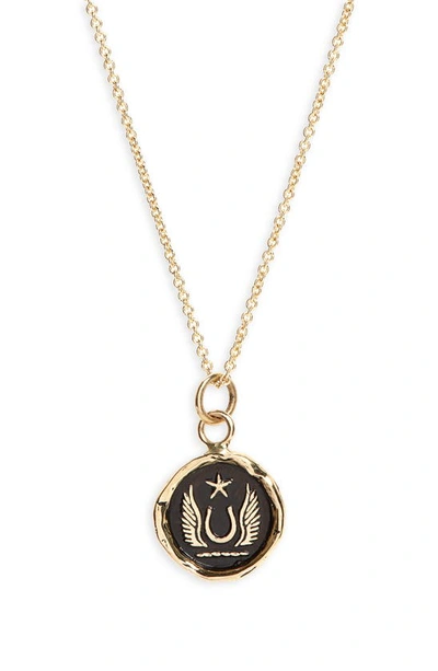 Pyrrha Luck Protection 14k Gold Pendant Necklace In Yellow Gold