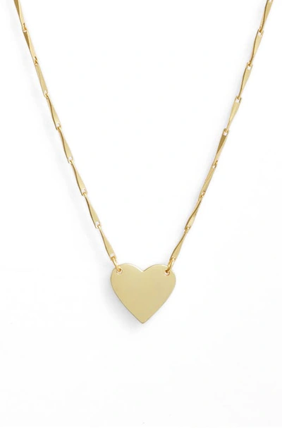 Argento Vivo Sterling Silver Heart Pendant Necklace In Gold