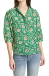 Ba&sh Ba & Sh Panama Printed Blouse - Vert In Green