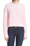 La Ligne Mini Maren Wool & Cashmere Sweater In Frosting / Bubble Gum