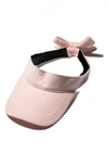 LELE SADOUGHI BOW DETAIL TERRY CLOTH VISOR,LSHT041BL