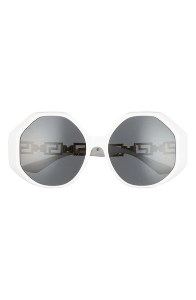 Versace Havanna 59mm Sunglasses In White/ Dark Grey