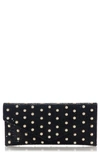 Judith Leiber Beaded Envelope Clutch In Champagne Jet Mix