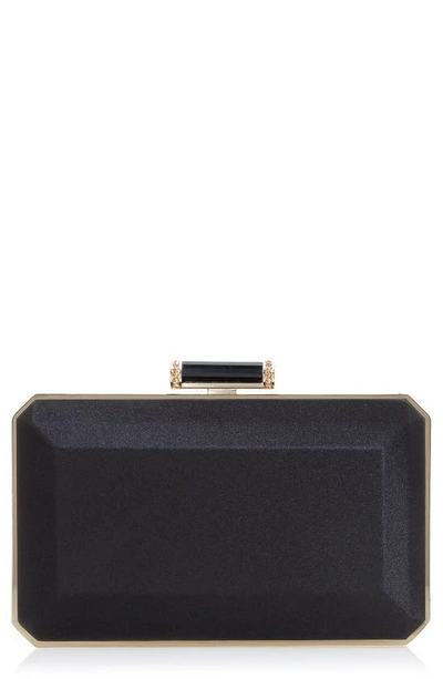 Judith Leiber Couture Soho Satin Frame Clutch In Champagne Black