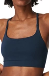 Sweaty Betty Foundation Seamless Yoga Bra In Navy Blue