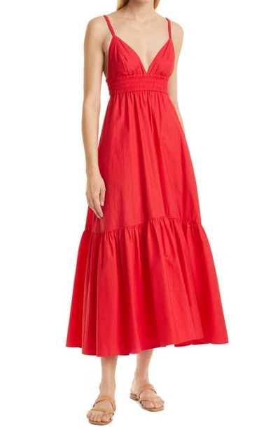 alc rhodes maxi dress A.L.C. Rhodes Cotton Poplin Dress in Red